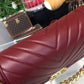CHL Boy Handbag Gold Toned Hardware Burgundy For Women, Women’s Bags, Shoulder And Crossbody Bags 9.8in/25cm A67086