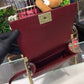CHL Boy Handbag Gold Toned Hardware Burgundy For Women, Women’s Bags, Shoulder And Crossbody Bags 9.8in/25cm A67086