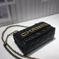 ChanelFront Logo Small Flap Bag Gold Hardware Black For Women, Women’s Handbags, Shoulder Bags 8.2in/21cmAS1490