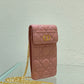 DI Caro Phone Holder With Chain Pink, For Women, Women’s Handbags 7.5in/18.5cm CD S5105UWHC_M50P