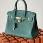 HM Birkin Nata Swift Dark Green For Women Gold Toned Hardware 11.8in/30cm