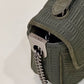 FI Baguette Chain Midi Green FF Fabric Bag For Woman 14.5cm/6in 8BR793AHW5F1F2L