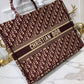DI Large Book Tote Brown For Women 16.5in/42cm CD M1286ZRIW
