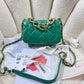 ChanelMini Flap Bag Gold Hardware Green For Women, Women’s Handbags, Shoulder Bags 6.7in/17cm AS3365