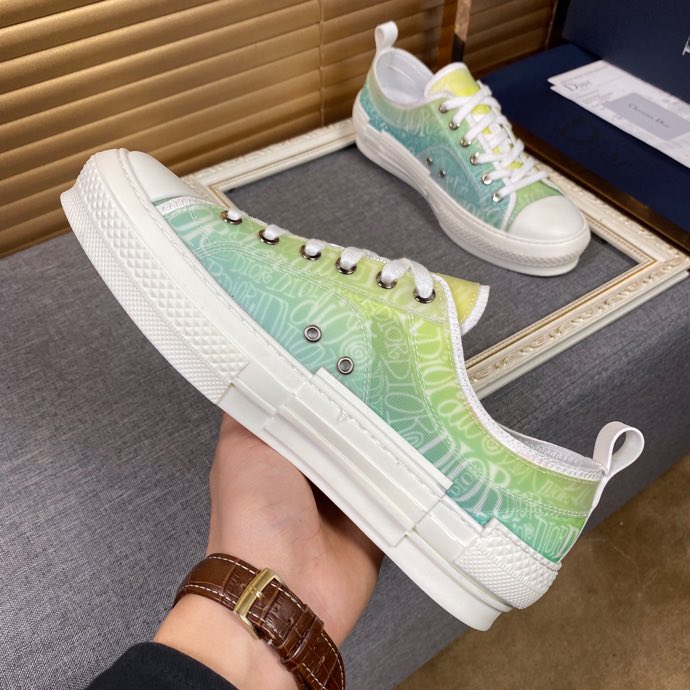 BL - DIR B23 White and Yellow LOW-TOP SNEAKER