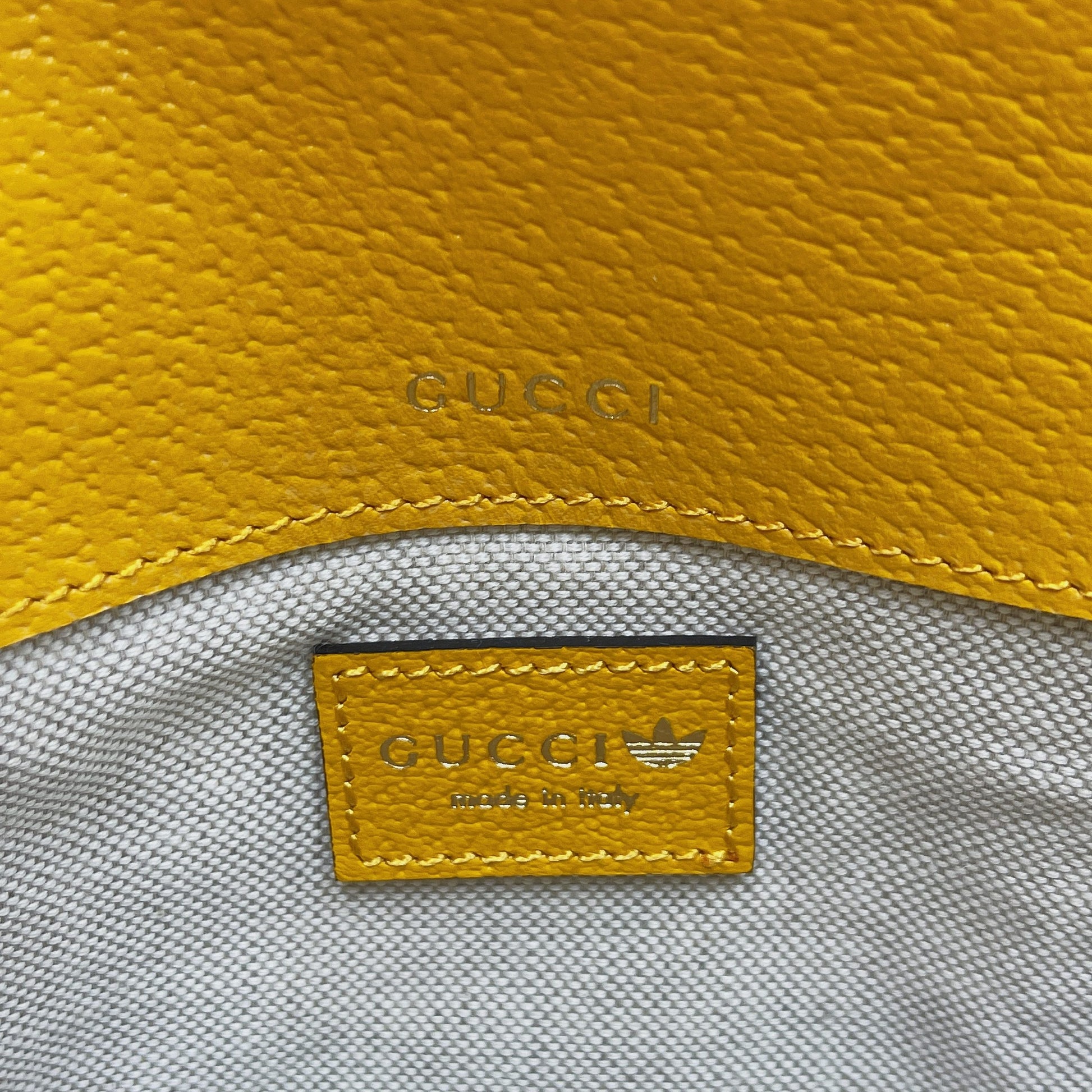 gg x Adidas Horsebit 1955 Mini Bag Yellow For Women, Women’s Bags 8.1in/21cm gg 658574 U3ZDG 7775