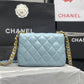 ChanelSmall Flap Bag Gold-Tone Metal Blue Bag For Women 16cm/6.2in