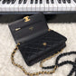 ChanelOriginal Small Classic Flap Bag Gold Hardware Black For Women, Women’s Handbags, Shoulder Bags 7.5in/19cm AP33814