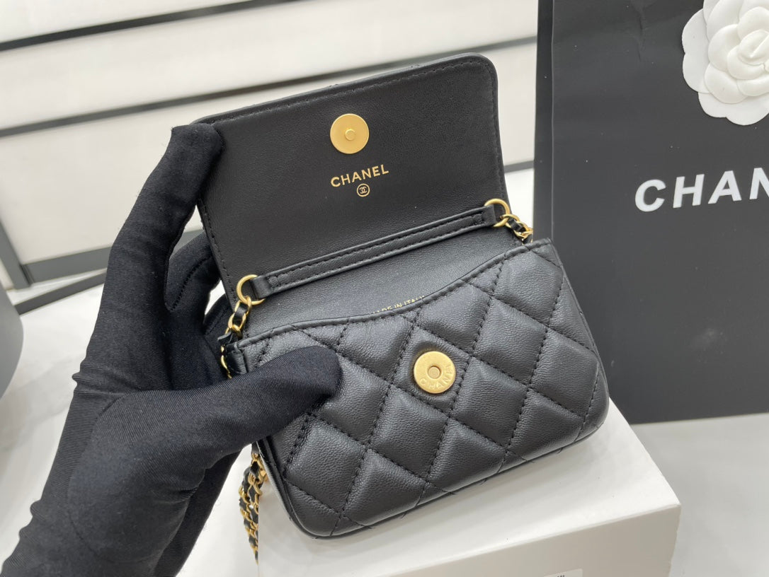 ChanelMini Flap Bag Black For Women, Women’s Bags 7.5in/19cm