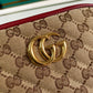 gg Marmont Small Shouder Bag Beige/Ebony Diagonal Matelassé Original gg Canvas For Women 7in/18cm gg