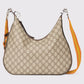 gg Atache Large Shoulder Bag Beige And Multicolor For Women, Women’s Bags 13.8in/35cm gg‎ ‎‎‎702823 96GRN 4091