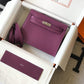 HM Kelly Purple For Women Silver Toned Hardware 8.7in/22cm