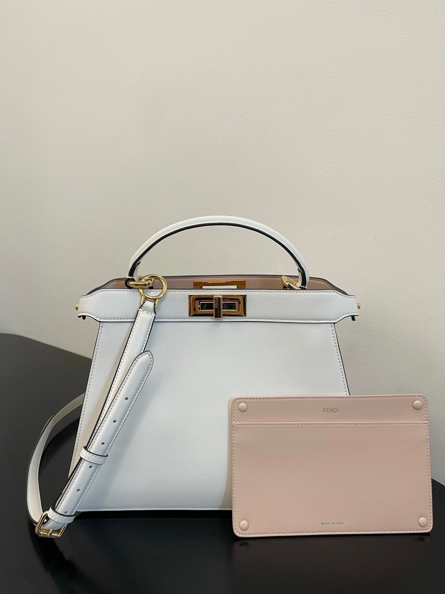 FI Peekaboo ISeeU Petite White Small Bag For Woman 20cm/8in