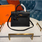 HM Kelly Black For Women Gold Toned Hardware 10in/25cm