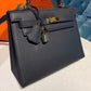 HM Kelly Black For Women Gold Toned Hardware 10in/25cm