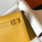 HM Kelly Yellow For Women Gold Toned Hardware 8.7in/22cm
