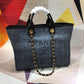 Chanel Deauville Tote 38cm Black/Dark For Women A66941
