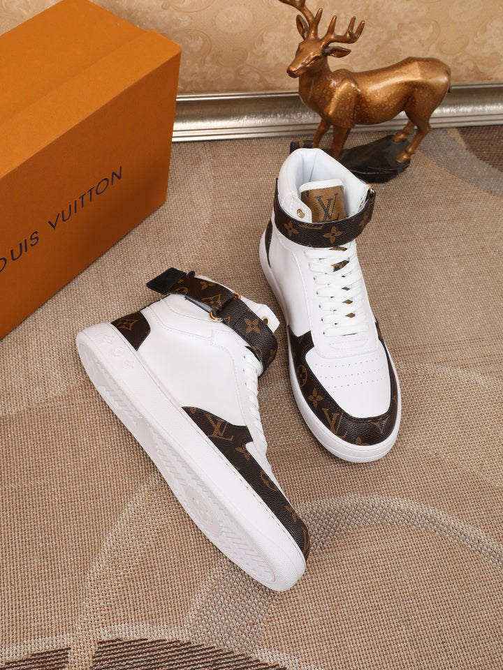 BL - LUV Rivoli High White Brown Sneaker