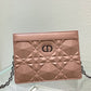 DI Caro Zipped Pouch With Chain Pink, For Women, Women’s Handbags 7.5in/19cm CD