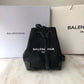 Balen Navy Cabas Linen Crossbody Bag In Black, For Women,  Bags 9.8in/25cm