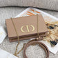 DI Medium DI 30 Montaigne 2-In-1 Pouch Grained Creme For Women 7.5in/19cm CD