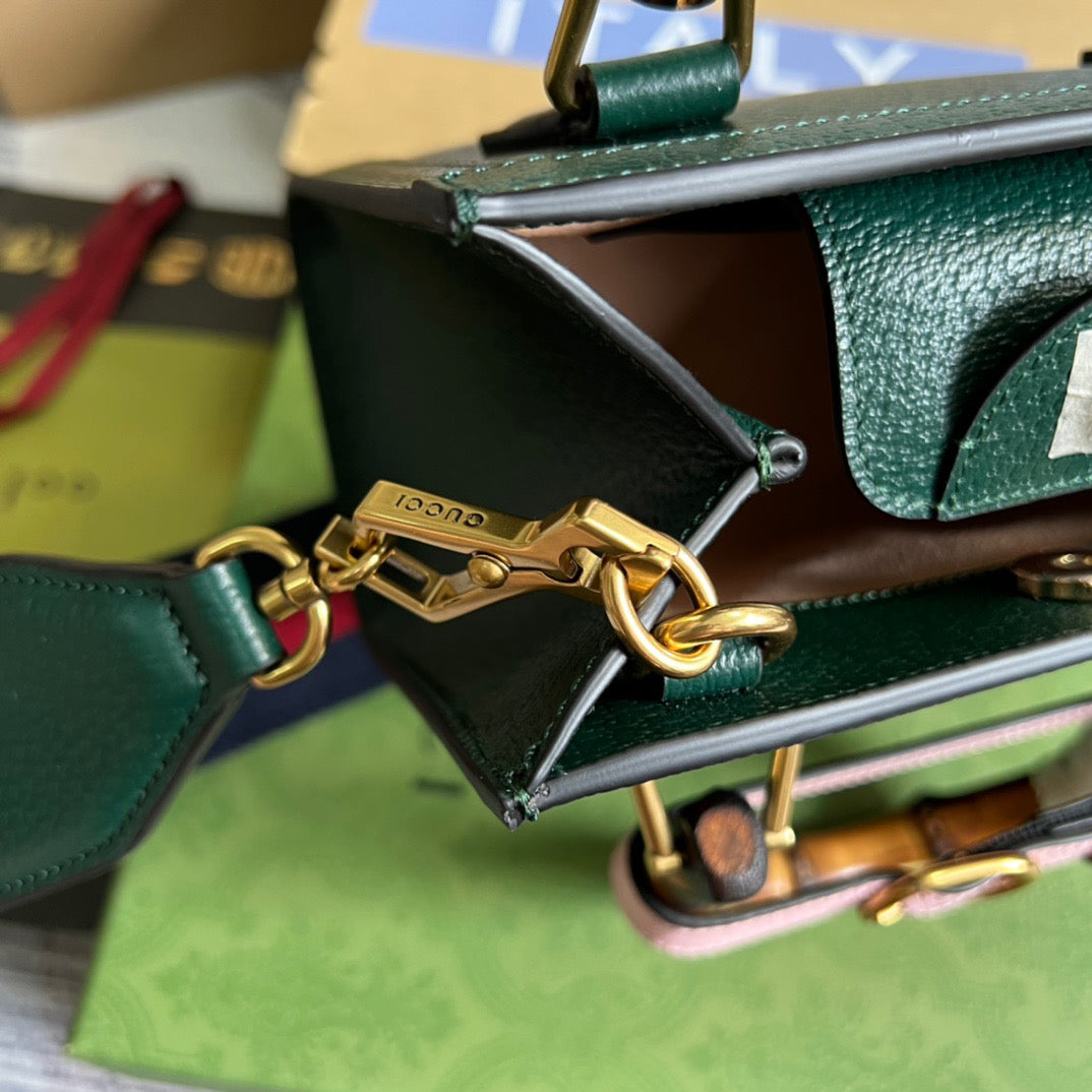 gg Diana Mini Tote Bag Green For Women, Women’s Bags 7.9in/20cm gg ‎702732 U3ZDT 3670