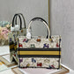 DI Medium Book Tote White Multicolor, For Women, Women’s Handbags 14in/36cm CD