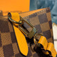LV Néo Noé BB Bucket Bag 26cm Damier Ebene Canvas Spring/Summer Collection N40213, Safran