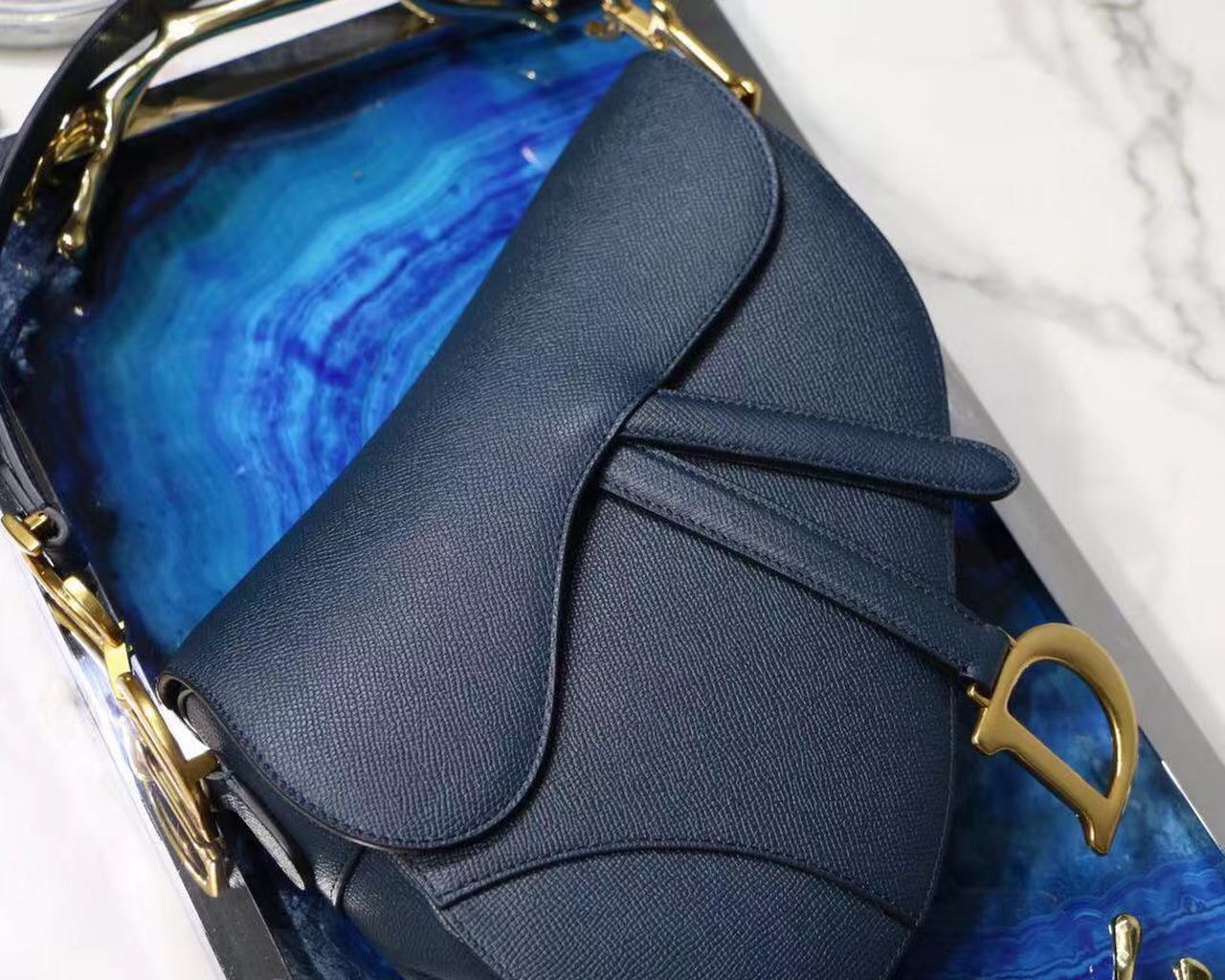 DI Saddle Shoulder Bag Blue For Women 7in/17cm CD