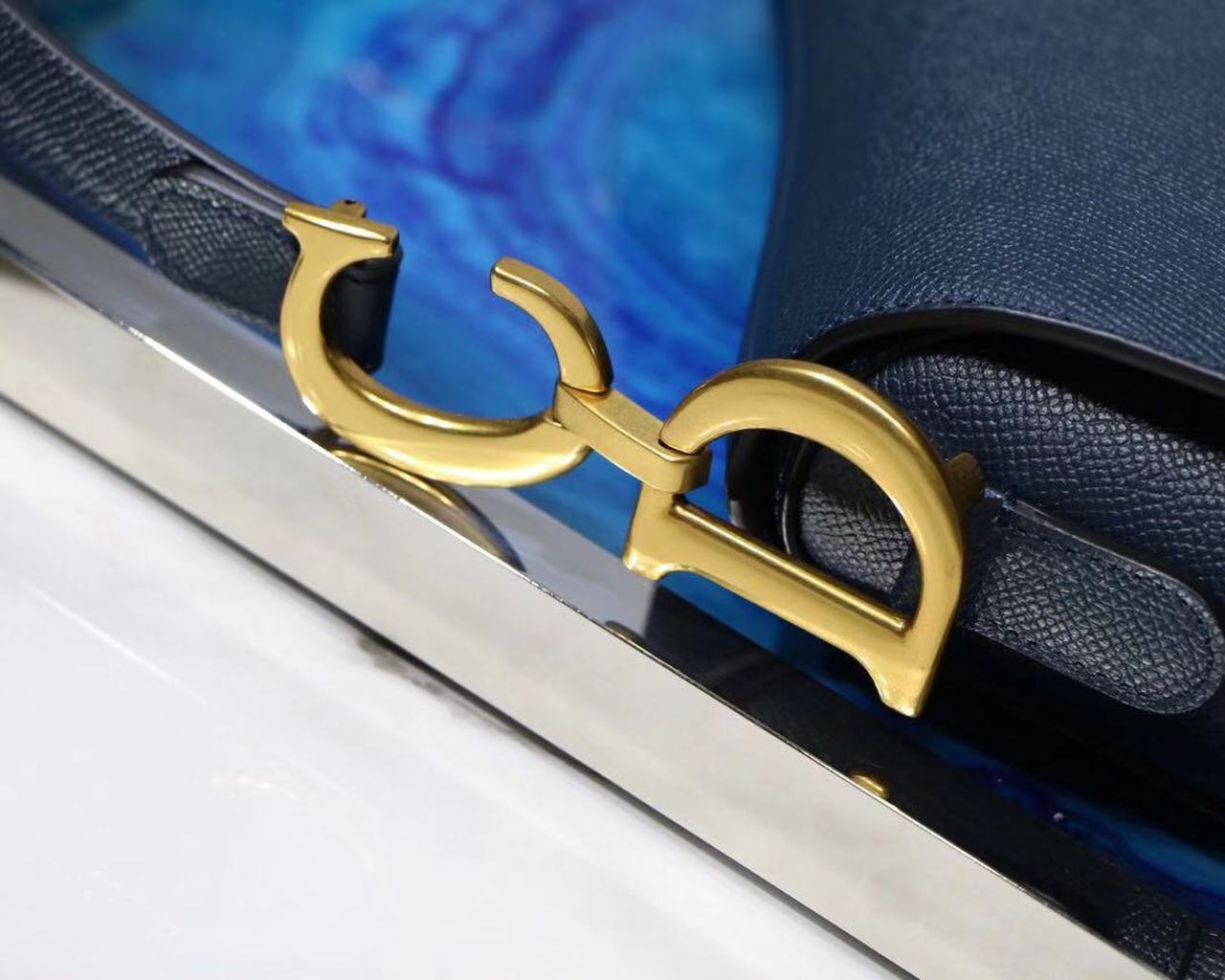 DI Saddle Shoulder Bag Blue For Women 7in/17cm CD