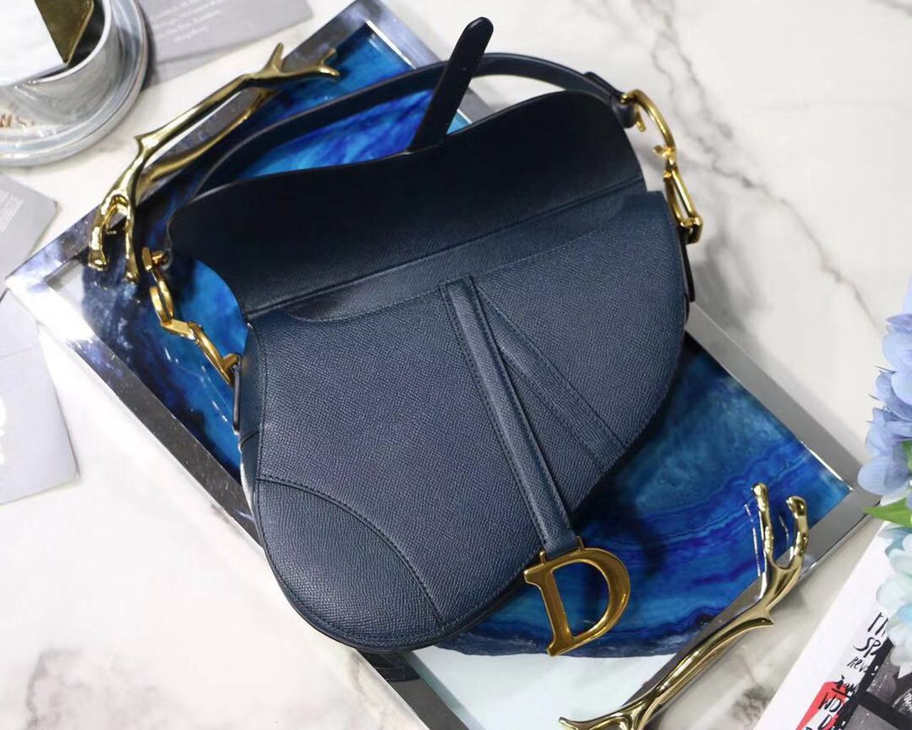 DI Saddle Shoulder Bag Blue For Women 7in/17cm CD