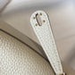 HM Lindy Mini White Togo Bag With Gold Hardware For Women, Women’s Handbags, Shoulder And Crossbody Bags 7.5in/19cm