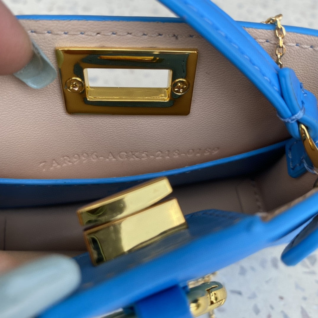 FI Nano Peekaboo Charm Crossbody Blue Bag For Woman 12cm/4.5in