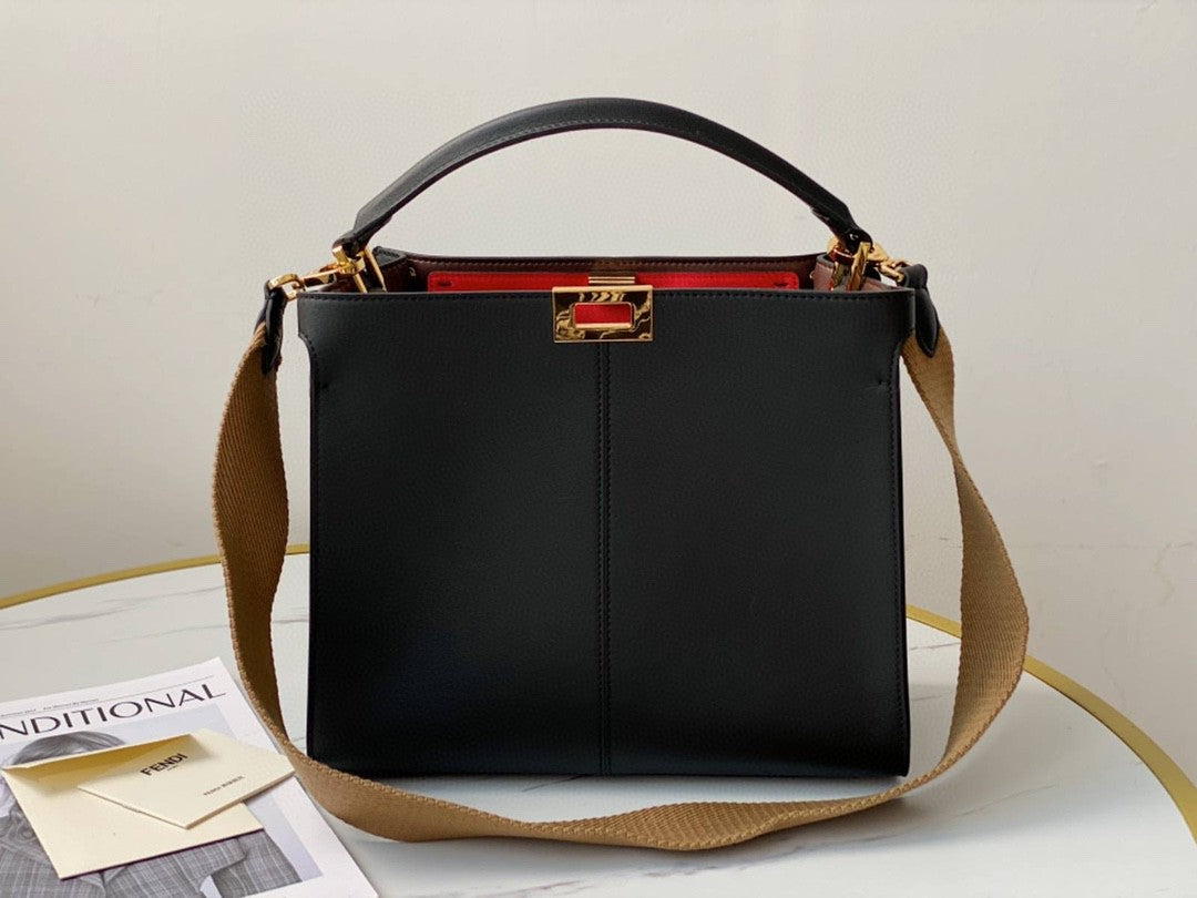 FI Peekaboo X-Lite Tote Medium Black Bag For Woman 30cm/12in