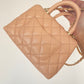 ChanelMini Flap Bag Top Handle Light Brown For Women 7.5in/19cm