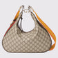 gg Atache Large Shoulder Bag Beige And Multicolor For Women, Women’s Bags 13.8in/35cm gg‎ ‎‎‎702823 96GRN 4091