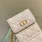 DI Caro Phone Holder With Chain White, For Women, Women’s Handbags 7.5in/18.5cm CD