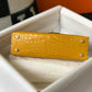 HM Mini Kelly 19 Embossed Patent Yellow Bag With Gold-Toned Harware For Women, Handbags, Shoulder Bags 7.5in/19cm