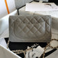ChanelMini Flap Bag Grey For Women 7.2in/18.5cm