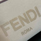 FI Sunshine Medium Tote Bag Beige Canvas For Women, Women’s Bags, Shoulder Bags 13.8in/35cm FF 8BH386
