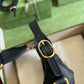 gg Jackie 1961 Mini Shoulder Bag Black And Ivory gg Denim Jacquard For Women 7.5in/19cm gg 685127 UN3AG 1294
