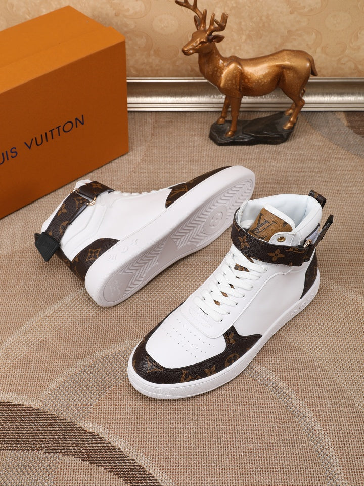 BL - LUV Rivoli High White Brown Sneaker