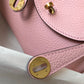 HM Lindy Mini Clemence Bag Pink With Gold Hardware For Women, Women’s Handbags, Shoulder And Crossbody Bags 7.5in/19cm