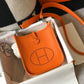 HM Evelyne 16 Amazone Bag Orange With Silver-Toned Hardware For Women, Shoulder And Crossbody Bags 6.3in/16cm