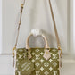 LV Speedy Bandoulière 20 Monogram Empreinte Khaki Green/Beige/Cream For Women, WoHandbags 8.1in/21cm LV M46118