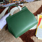 DG Medium DG Handbag In Dauphine Green For Women 10.2in/26cm DG