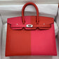 HM Birkin Bi Color Custom For Women Silver Toned Hardware 11in/30cm