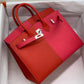 HM Birkin Bi Color Custom For Women Silver Toned Hardware 11in/30cm