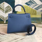 HM Kelly Navy For Women Silver Toned Hardware 10in/25cm