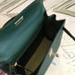 HM Kelly Green For Women Gold Toned Hardware 10in/25cm